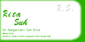 rita suh business card